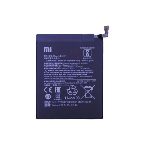 Bateria BN46 para Xiaomi Redmi Note 6/Redmi 7/Redmi Note 8/Note 8T 3900mAh